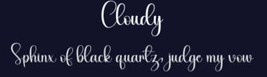 Cloudy by Harlek Studio — Script Handwritten Font — thumbnail 2