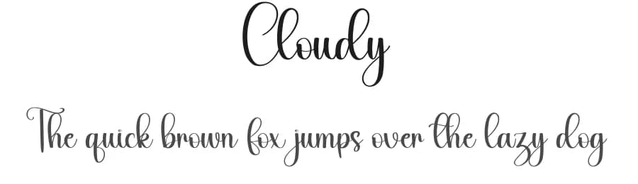Cloudy by Harlek Studio — Script Handwritten Font