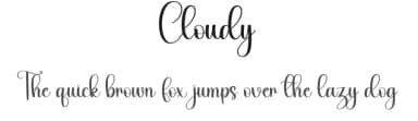 Cloudy by Harlek Studio — Script Handwritten Font — thumbnail 1