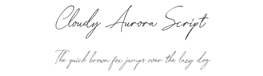Cloudy Aurora Script by Saridezra — Script Handwritten Font
