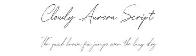 Cloudy Aurora Script by Saridezra — Script Handwritten Font — thumbnail 1