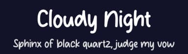 Cloudy Night by MJType — Script Handwritten Font — thumbnail 2
