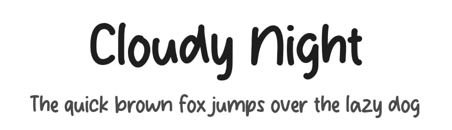 Cloudy Night by MJType — Script Handwritten Font