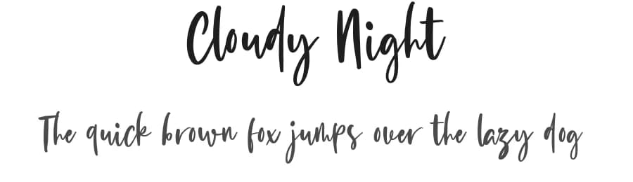 Cloudy Night by Masanis Studio — Script Handwritten Font