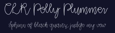 CLR Polly Plummer by Cassy Root — Script Handwritten Font — thumbnail 2