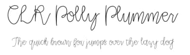 CLR Polly Plummer by Cassy Root — Script Handwritten Font — thumbnail 1