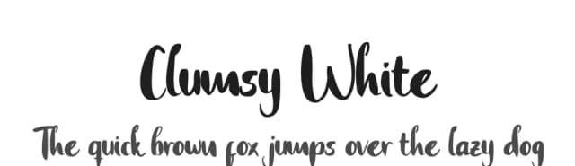 Clumsy White by Damn Studio — Script Handwritten Font