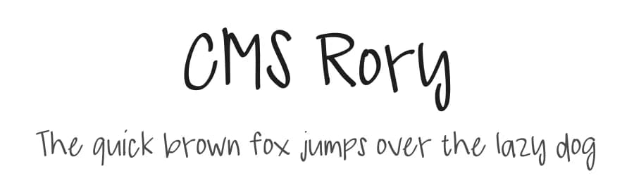 CMS Rory by Chelsea Smith — Script Handwritten Font