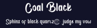 Coal Black by RaisProject — Script Handwritten Font — thumbnail 2