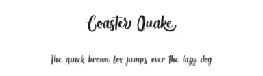 Coaster Quake by Typhoon Type - Suthi Srisopha — Script Handwritten Font — thumbnail 1