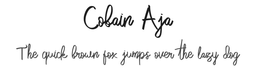 Cobain Aja by Dwi Krisdiantoro — Script Handwritten Font