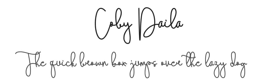 Coby Daila by Jadatype — Script Handwritten Font