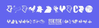 Cock by Woodcutter — Dingbats Font — thumbnail 3