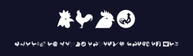 Cock by Woodcutter — Dingbats Font — thumbnail 2