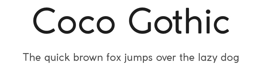 Coco Gothic by Zetafonts — Sans Serif Font