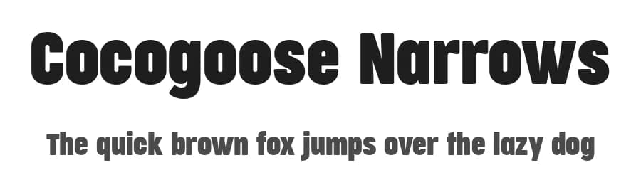 Cocogoose Narrows by Zetafonts — Sans Serif Font