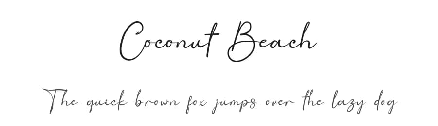 Coconut Beach by twinletter — Script Handwritten Font