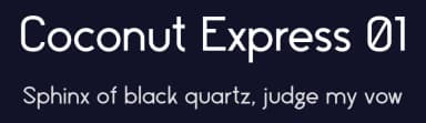 Coconut Express 01 by Josef Faustbeck — Sans Serif Font — thumbnail 2