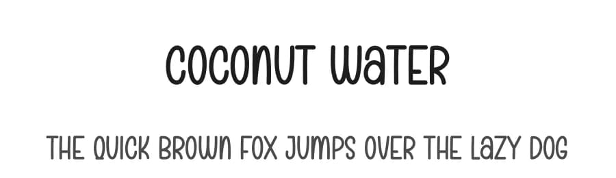 Coconut Water by Andi Moz — Script Handwritten Font