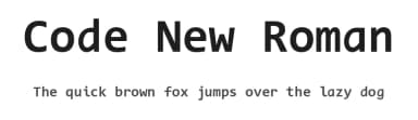 Code New Roman by Tryle — Sans Serif Font — thumbnail 1