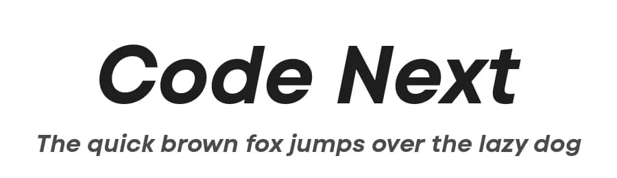Code Next by Fontfabric — Sans Serif Font