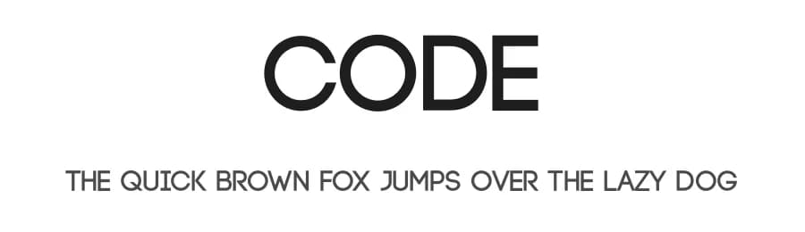 Code by Fontfabric — Sans Serif Font