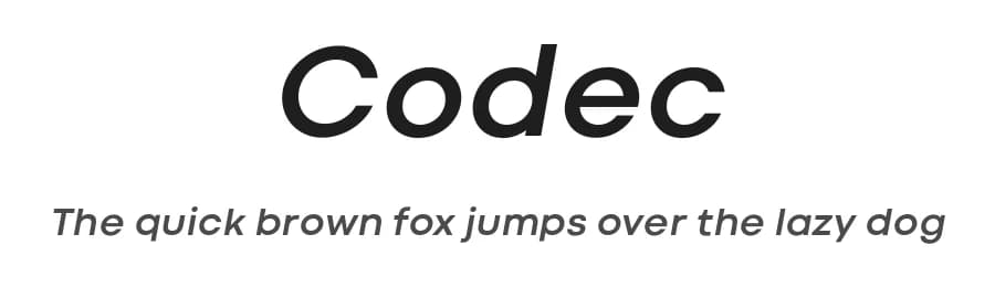 Codec by Zetafonts — Sans Serif Font