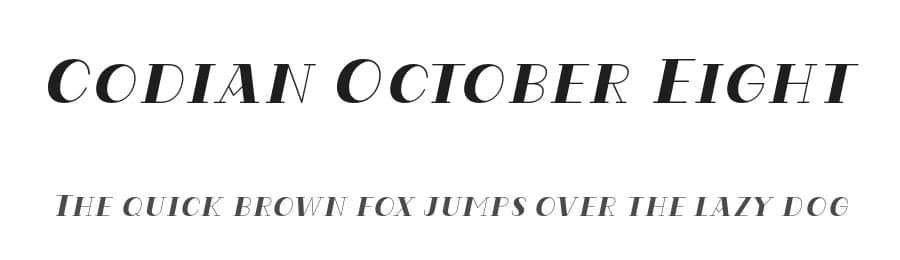 Codian October Eight by 7NTypes — Sans Serif Font