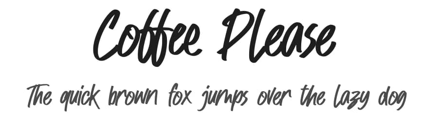 Coffee Please by Gassstype — Script Handwritten Font