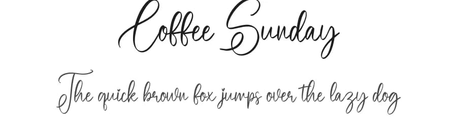 Coffee Sunday by Scratchones — Script Handwritten Font