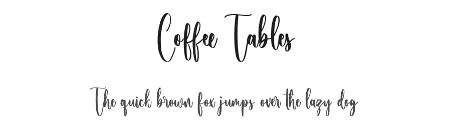 Coffee Tables by Maulana Creative — Script Handwritten Font