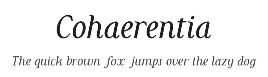 Cohaerentia by Michele Giordano — Serif Font — preview 1