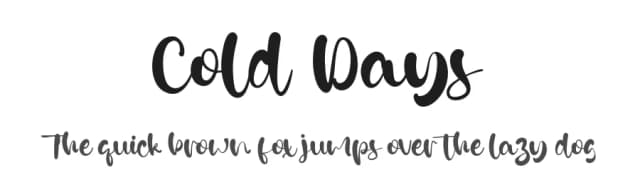 Cold Days by Vztype Studio — Script Handwritten Font