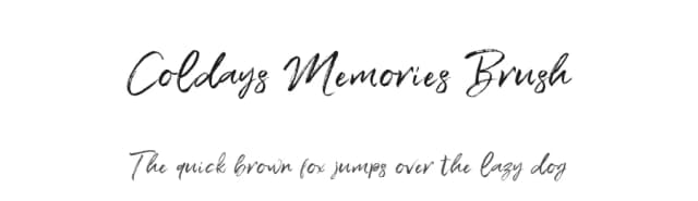 Coldays Memories Brush by Linetotype — Script Handwritten Font