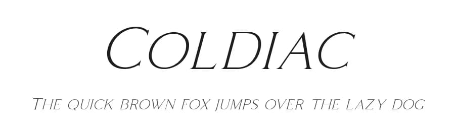 Coldiac by Craft Supply Co. — Serif Font