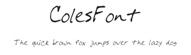 ColesFont by Cole Davis — Script Handwritten Font