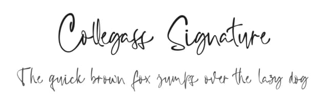 Collegass Signature by Duanolle Studio — Script Handwritten Font