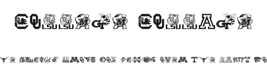 College Collage by Iconian Fonts — Dingbats Font