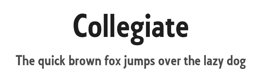 Collegiate by K-Type — Sans Serif Font