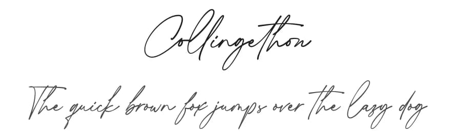Collingethon by Namara Creative — Script Handwritten Font