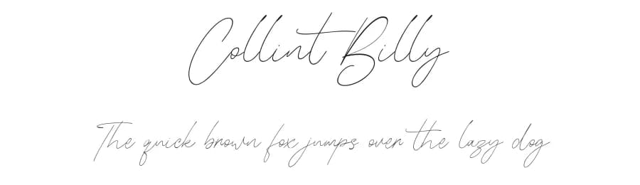 Collint Billy by Maulana Creative — Script Handwritten Font