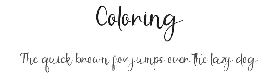 Coloring by Inermedia Studio — Script Handwritten Font