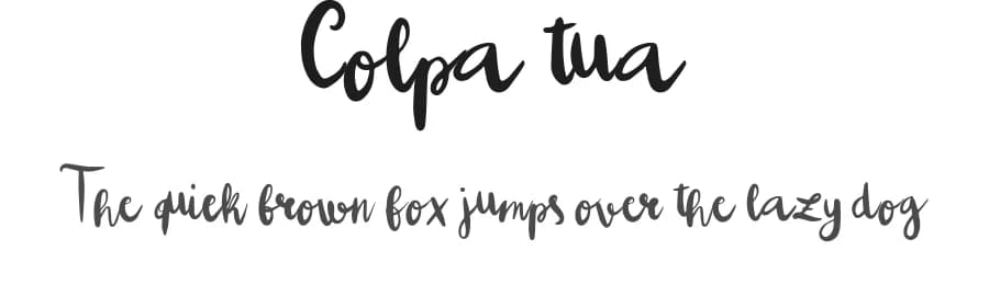 Colpa tua by ErgoType — Script Handwritten Font