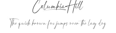 Columbia Hill by VinType — Script Handwritten Font — thumbnail 1