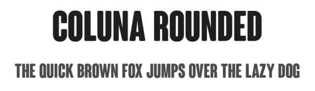 Coluna Rounded by Marco Ugolini — Sans Serif Font