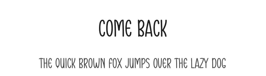 Come Back by Andi Moz — Script Handwritten Font