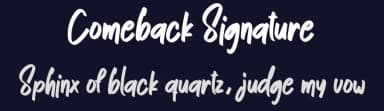 Comeback Signature by Micro Andi — Script Handwritten Font — thumbnail 2