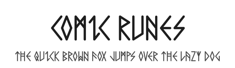 Comic Runes by Adrian Candela — Dingbats Font