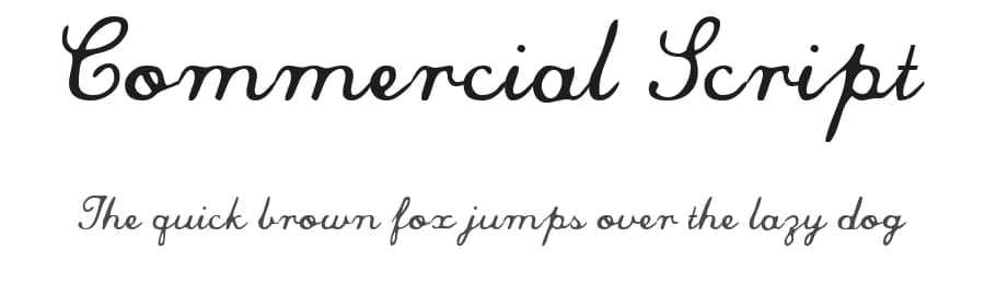 Commercial Script — Script Handwritten Font