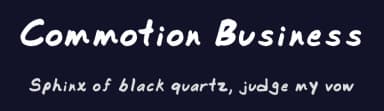 Commotion Business by panic4 — Script Handwritten Font — thumbnail 2